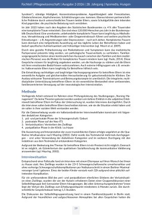 Vorschauseite 4: Freuen oder Trauern? Das Erleben der Trauerbegleitung auf der Neonatologischen Intensivstation aus Perspektive betroffener Zwillingseltern