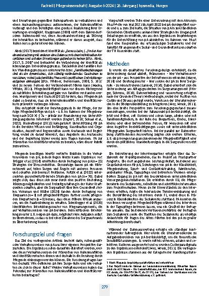 Vorschauseite 3: "Ich bin halt immer erreichbar" Rollenspezifisches Verhalten pflegender Angehöriger – eine Grounded Theory