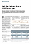 Vorschauseite 1: Wie Sie die Investitionskosten 2023 beantragen