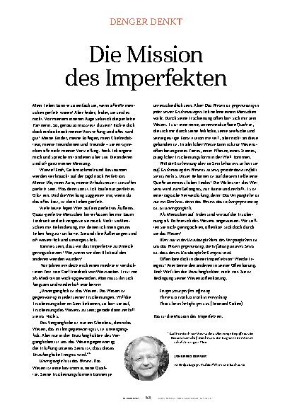 Vorschauseite 1: Die Mission des Imperfekten