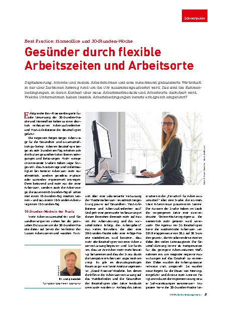 Vorschauseite 1: Gesünder durch flexible Arbeitszeiten und Arbeitsorte
