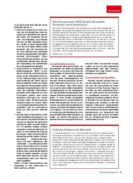 Vorschauseite 3: Gesünder durch flexible Arbeitszeiten und Arbeitsorte