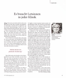 Vorschauseite 1: Es braucht Lotsinnen in jeder Klinik, Mütter mit Neugeborenen und Babylotsinnen in Zeiten der Pandemie.