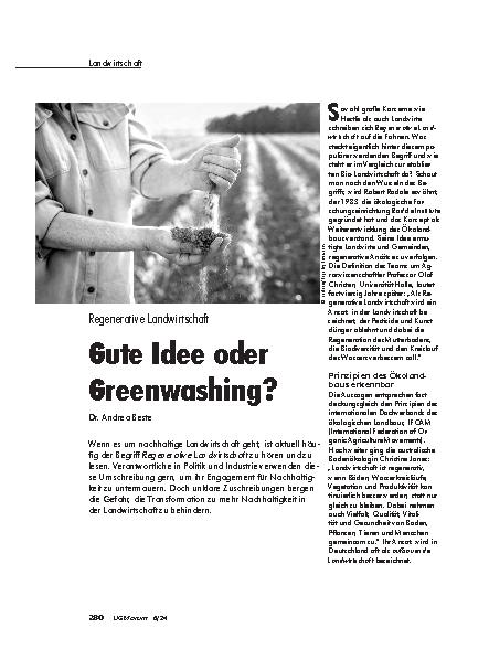 Vorschauseite 1: Gute Idee oder Greenwashing?