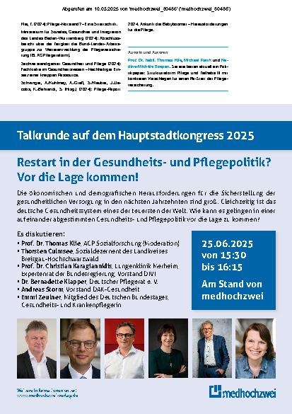 Vorschauseite 4: 30 Jahre Pflegeversicherung Bilanz und Plädoyer für einen Re-Star