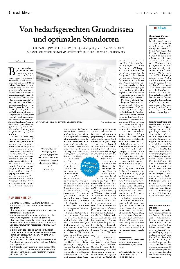 Vorschauseite 1: Von bedarfsgerechten Grundrissen und optimalen Standorten