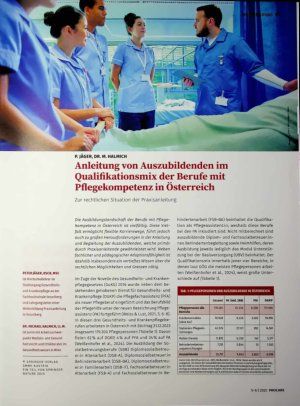 Vorschauseite 1: Anleitung von Auszubildenden im Qualifikationsmix der Berufe mit Pflegekompetenz in Österreich