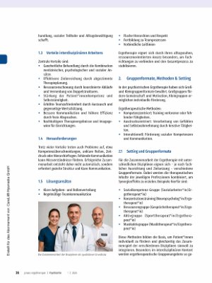 Vorschauseite 2: Interdisziplinäres Arbeiten mit der Ergotherapie in der Psychiatrie - vom Nischentier zum Therapieallrounder