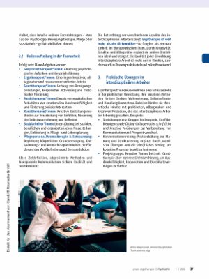 Vorschauseite 3: Interdisziplinäres Arbeiten mit der Ergotherapie in der Psychiatrie - vom Nischentier zum Therapieallrounder
