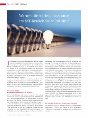 Vorschauseite 1: Warum die stärkste Ressource im MT-Bereich Sie selbst sind