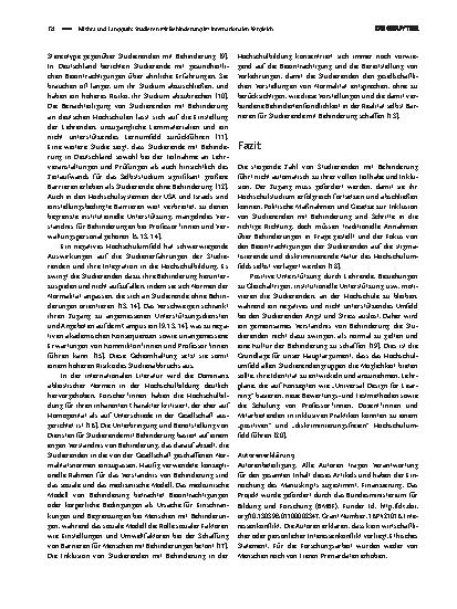 Vorschauseite 2: Studieren mit Behinderung im internationalen Vergleich