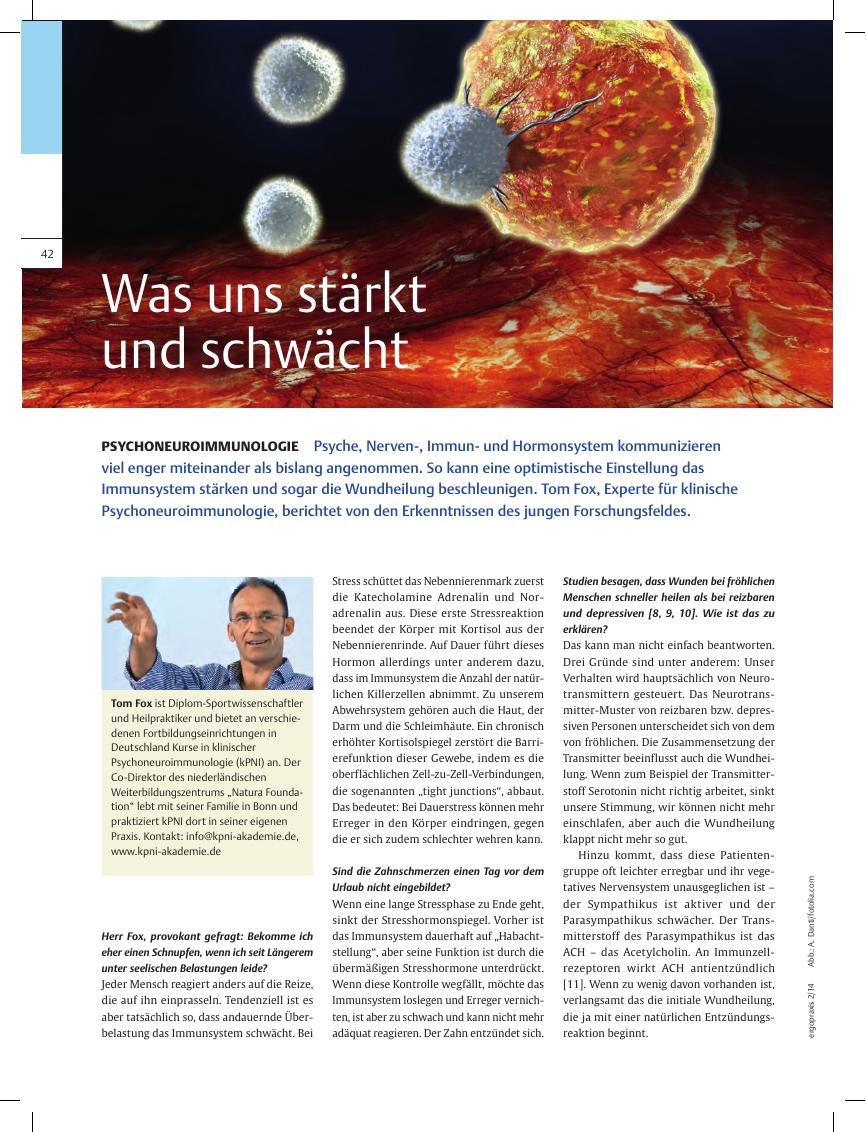 Vorschauseite 1: Psychoneuroimmunologie? Was uns stärkt und schwächt