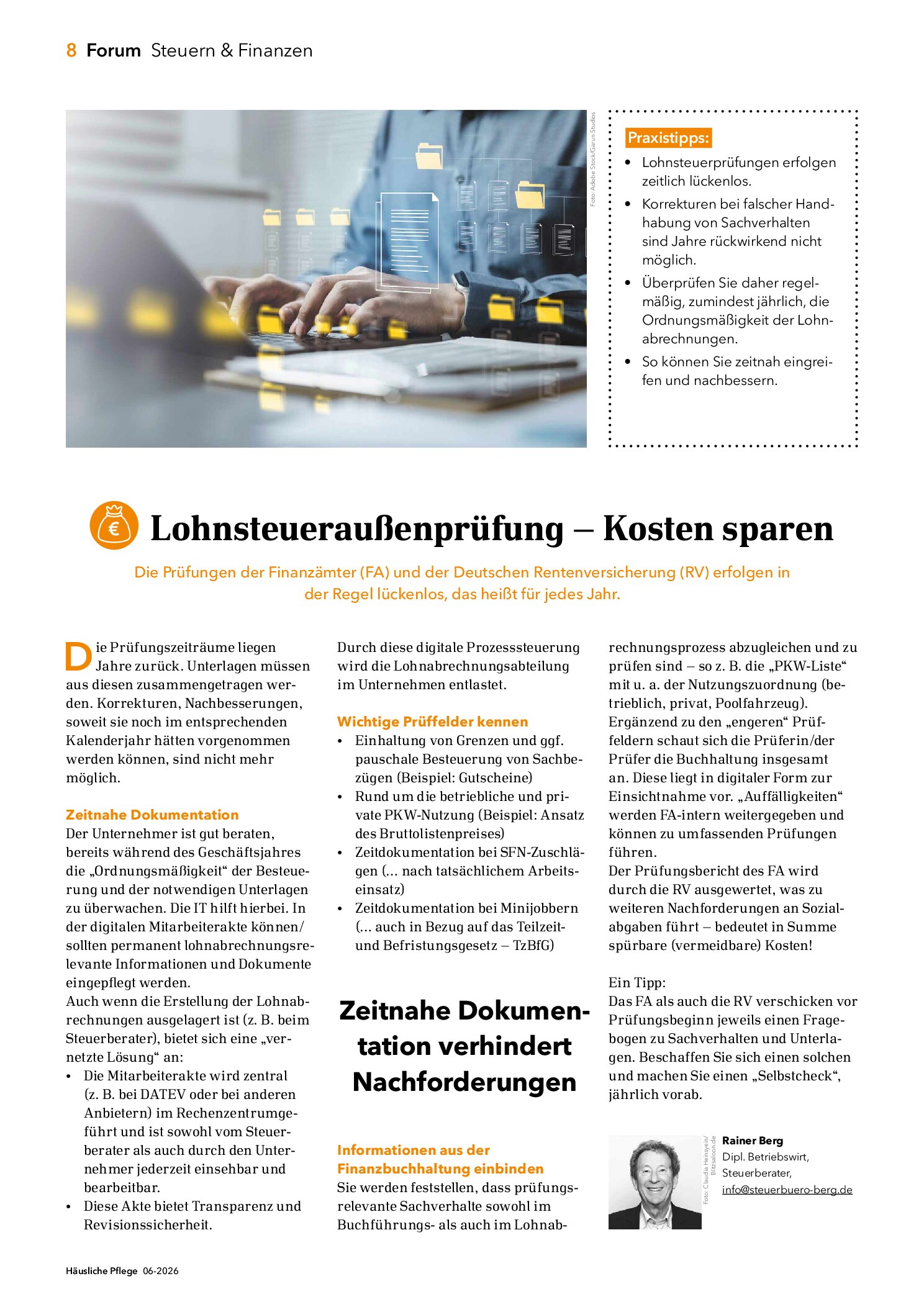 Vorschauseite 1: Lohnsteueraußenprüfung – Kosten sparen