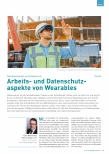 Vorschauseite 1: Arbeitsund Datenschutzaspekte von Wearables