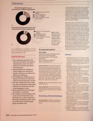 Vorschauseite 6: Aufarbeitung der Pandemie und Bedenken der Impfbereitschaft: Auswirkungen individueller Aufklärungsgespräche vor der COVID-19-lmpfung