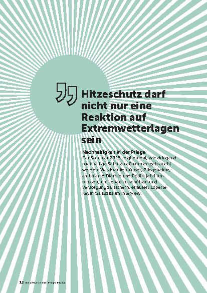 Vorschauseite 1: Hitzeschutz darf nicht nur eine Reaktion auf Extremwetterlagen sein