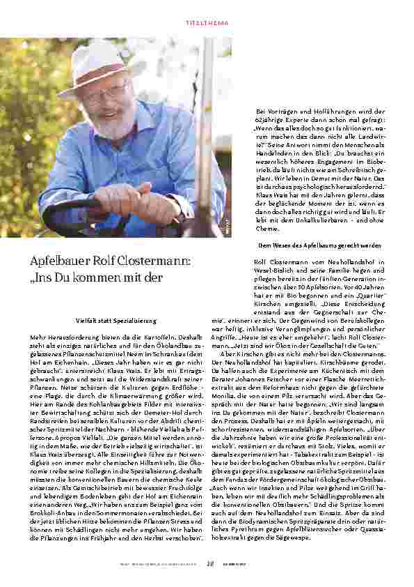 Vorschauseite 3: Ohne Gier in Demut vor der Natur