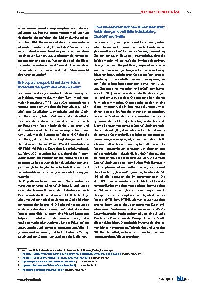 Vorschauseite 2: NAO – der intelligente Bibliotheksassistent in der Stadtbibliothek Ludwigshafen