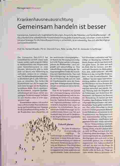 Vorschauseite 1: Krankenhausneuausrichtung Gemeinsam handeln ist besser.