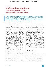 Vorschauseite 1: Arbeitsweltlicher Wandel und Case Management in der Betrieblichen Sozialen Arbeit