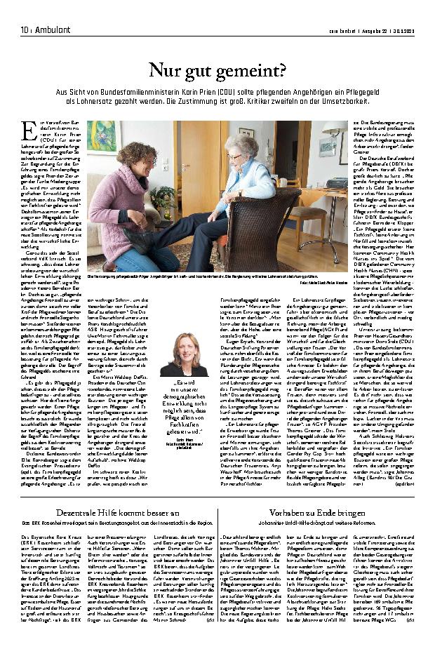 Vorschauseite 1: Nur gut gemeint?
