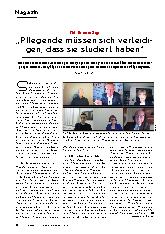 Vorschauseite 1: "Pflegende müssen sich verteidigen, dass sie studiert haben."