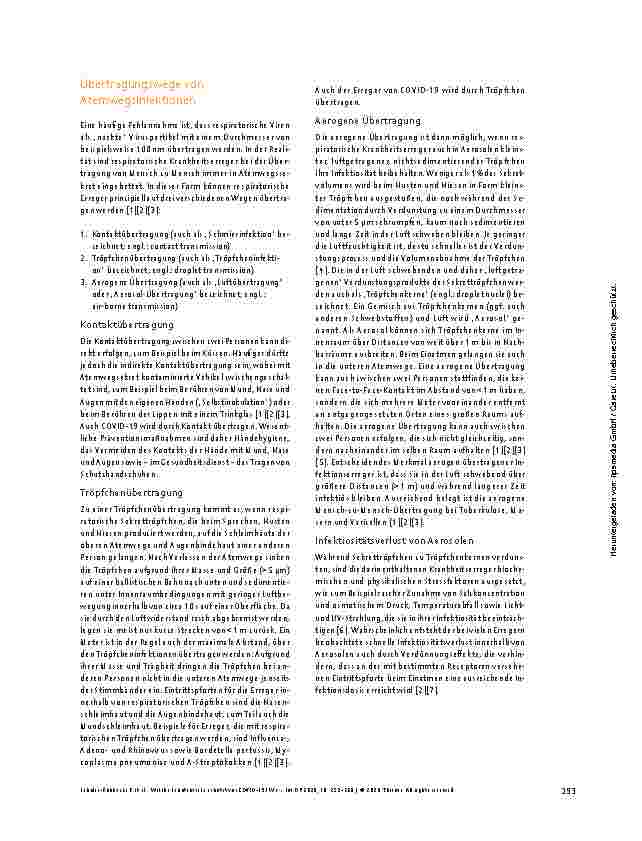 Vorschauseite 2: Welche Schutzmaske schützt vor COVID-19? Was ist evidenzbasiert?