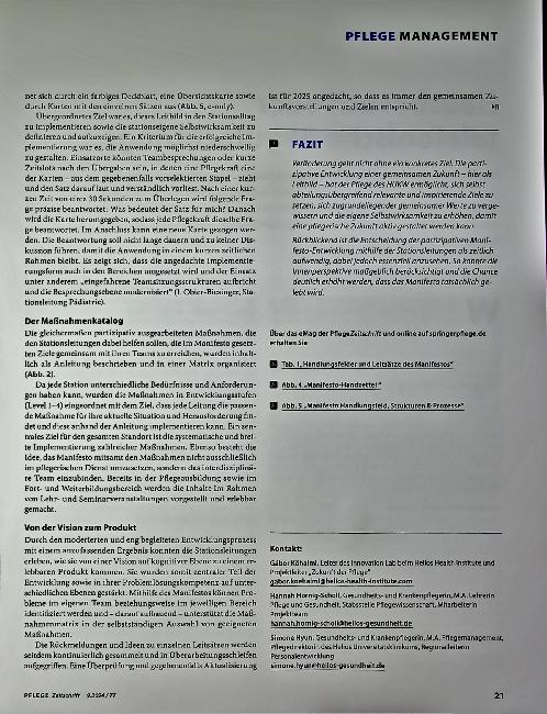 Vorschauseite 4: Ein Manifest für die gemeinsame Pflegezukunft!