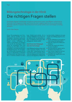 Vorschauseite 1: Bildungstechnologie in der Klinik Die richtigen Fragen stellen