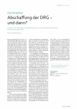 Vorschauseite 1: Abschaffung der DRG - und dann?