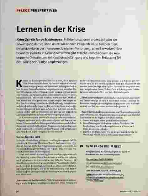 Vorschauseite 1: Lernen in der Krise