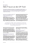 Vorschauseite 1: Mehr Frauen an den OP-Tisch