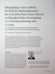 Vorschauseite 1: Disziplinarund arbeitsrechtliche Konsequenzen bei Erschleichen einer Dienstunfähigkeitsbescheinigung und Krankmeldung mit Ansage