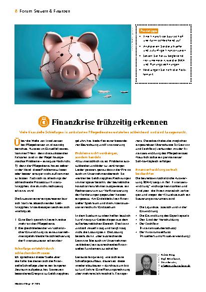 Vorschauseite 1: Finanzkrise frühzeitig erkennen