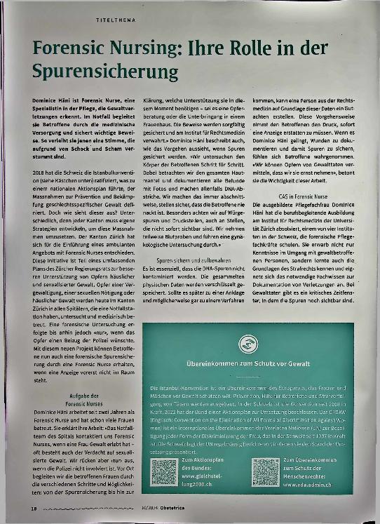 Vorschauseite 1: Forensic Nursing: Ihre Rolle in der Spurensicherung