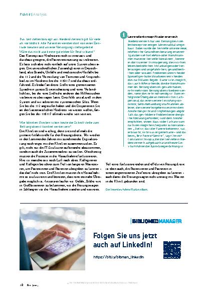 Vorschauseite 3: Rettungsdienst „Bessere Patientensteuerung zwingend notwendig“