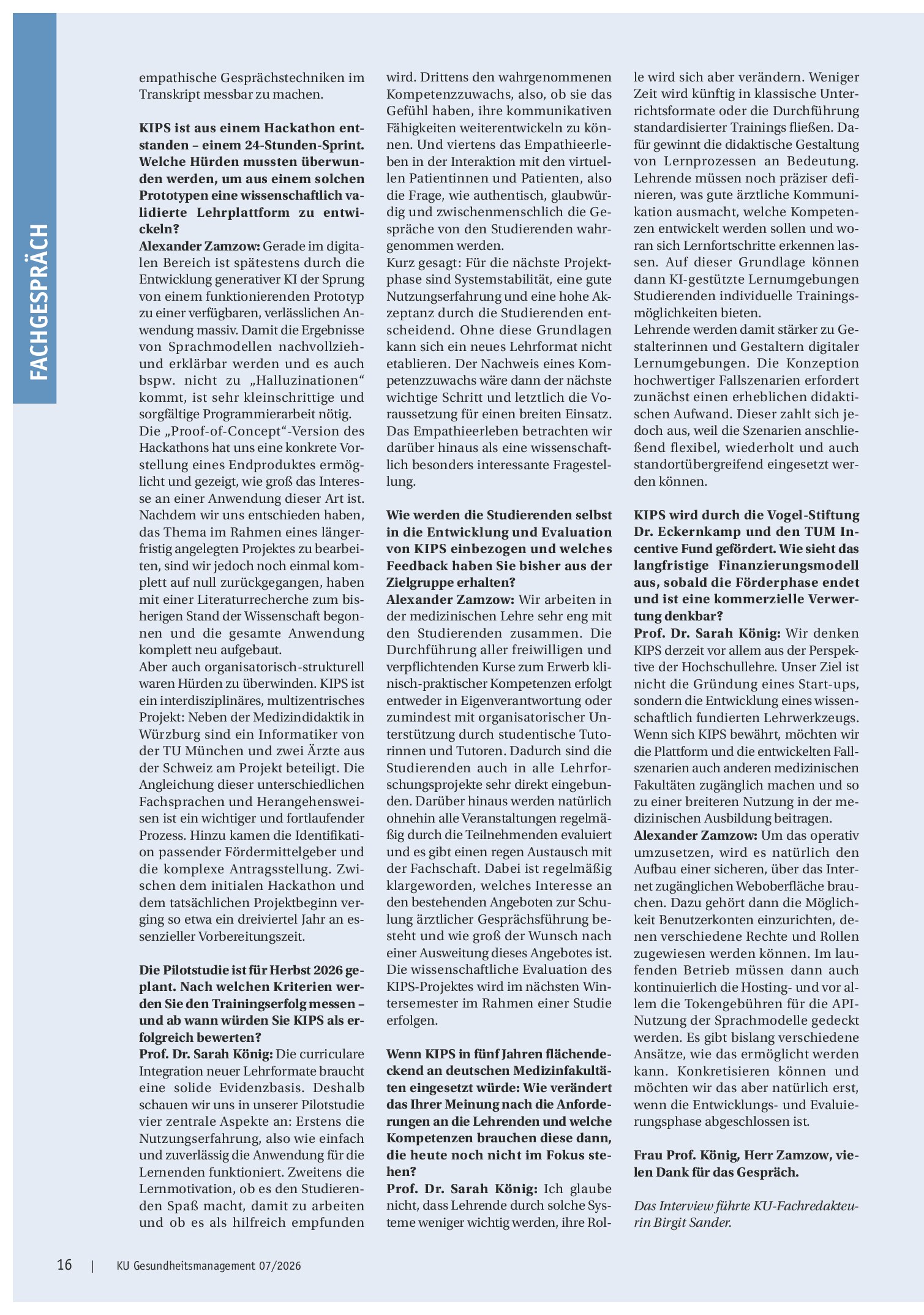 Vorschauseite 3: Virtuelle Patienten, echte Lerneffekte am UKW