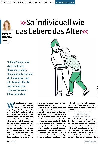 Vorschauseite 1: »So individuell wie das Leben: das Alter«
