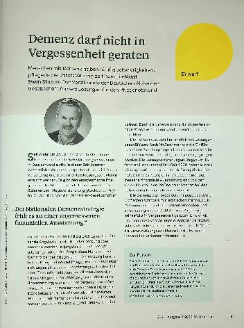 Vorschauseite 1: Demenz darf nicht in Vergessenheit geraten