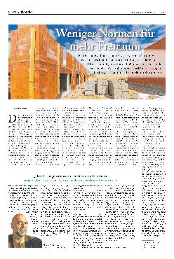 Vorschauseite 1: Weniger Normen für mehr Freiraum