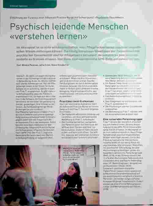 Vorschauseite 1: Psychisch leidende Menschen «verstehen lernen»