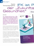Vorschauseite 1: IFK ist Projektpartner der „Zukunftsregion Digitale Gesundheit“.