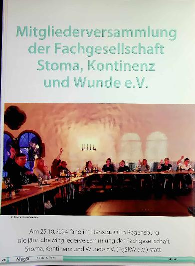 Vorschauseite 1: Mitgliederversammlung der Fachgesellschaft Stoma, Kontinenz und Wunde e. V.