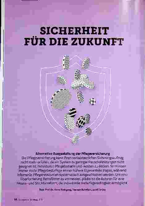 Vorschauseite 1: SICHERHEIT FÜR DIE ZUKUNFT