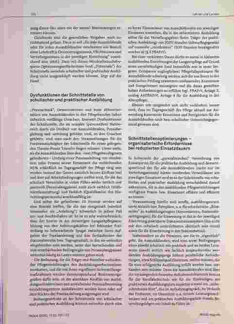 Vorschauseite 2: Praxisschock, Demotivation und Ausbildungsabbruch? Organisationsanforderungen an der Schnittstelle von schulischer und praktischer Ausbildung in der Pflege