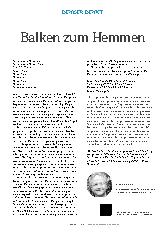Vorschauseite 1: Balken zum Hemmen