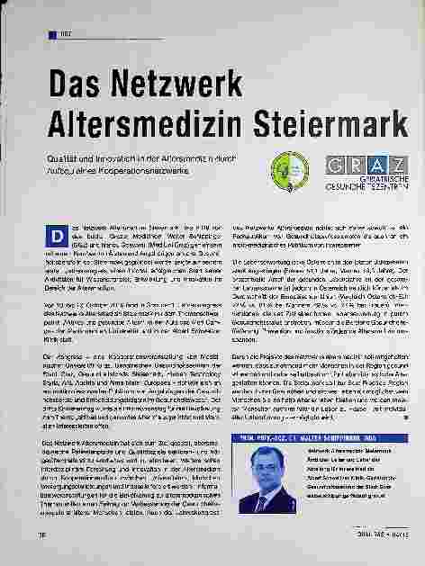 Vorschauseite 1: Das Netzwerk Altersmedizin Steiermark