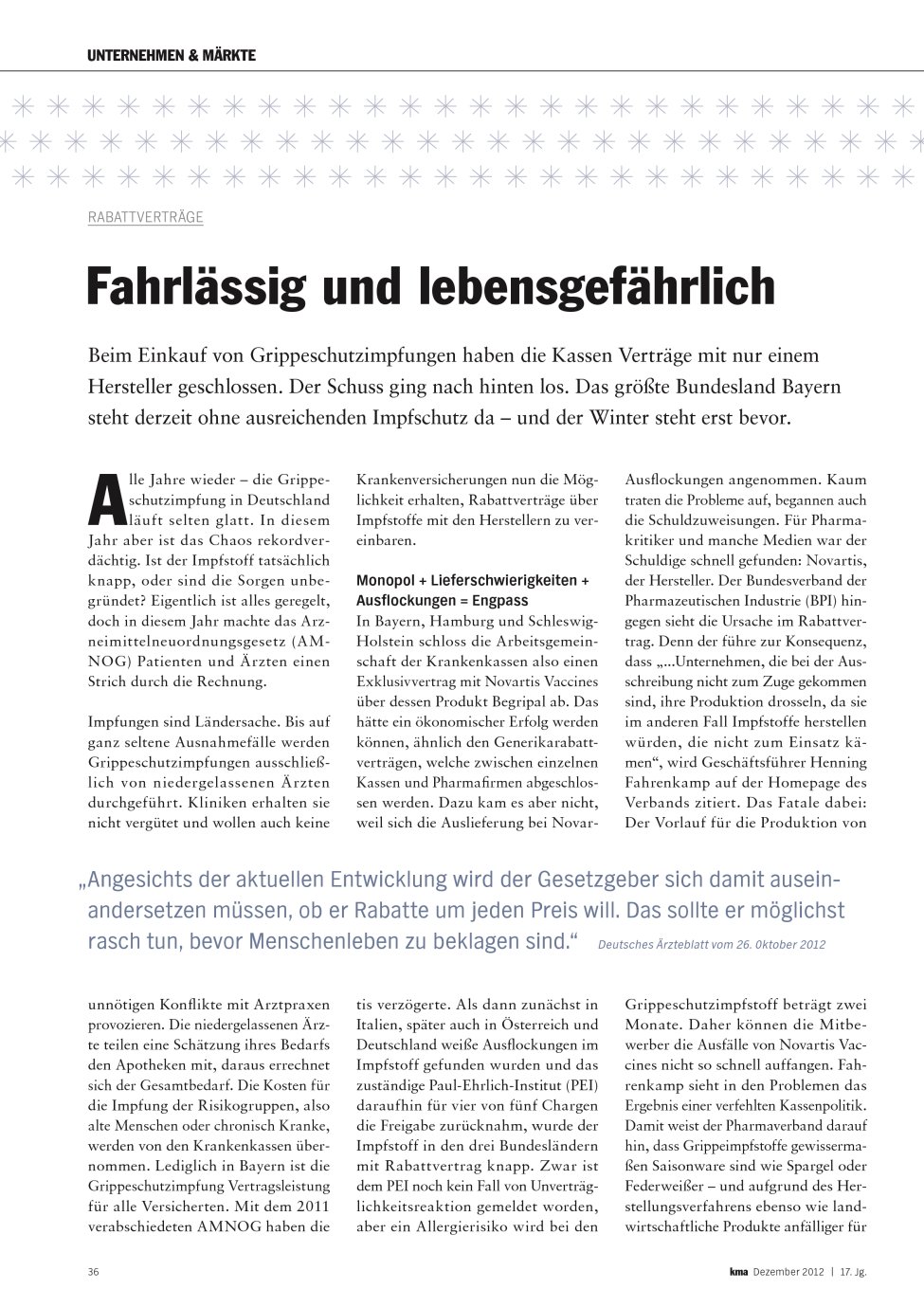 Vorschauseite 1: Fahrlässig und lebensgefährlich