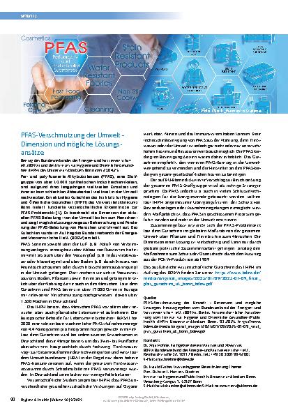 Vorschauseite 1: PFAS-Verschmutzung der Umwelt – Dimension und mögliche Lösungsansätze