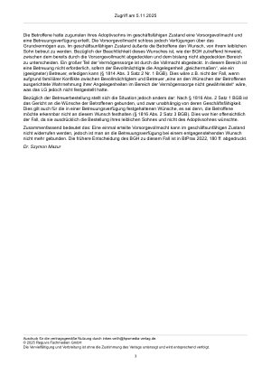 Vorschauseite 3: Zum Betreuungsbedarf – § 1814 Abs. 3 Satz 1 BGB